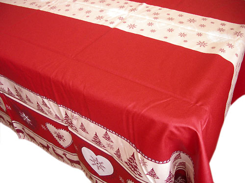 French coated tablecloth (Heidi , red) - Click Image to Close